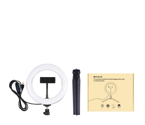 Puluz LED 20cm z uchwytem na telefon - 1508836 - zdjęcie 3